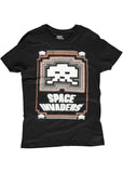 Retro Games Herren Space Invaders Glowing T-Shirt Schwarz