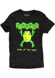 Retro Games Herren Frogger The OG Pixel T-Shirt Schwarz