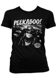Retro Movies Batman Peekaboo Girly T-Shirt Schwarz