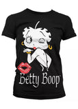 Retro Movies Betty Boop Poster Girly T-Shirt Schwarz