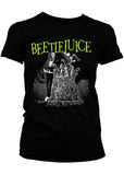 Retro Movies Beetlejuice Headstone Girly T-Shirt Schwarz