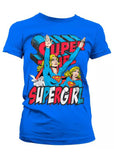 Retro Movies DC Comics Supergirl Girly T-Shirt Blau