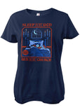 Retro Movies Rhodes Bed Is My Church Girly T-Shirt in Navy