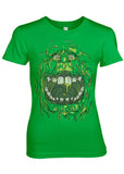 Retro Movies Ghostbusters Slimer Girly T-Shirt Grün