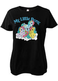 Retro Movies My Little Pony Washed Girly T-Shirt Schwarz