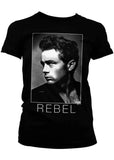 Retro Movies James Dean Rebel Girly T-Shirt Schwarz