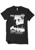 Retro Movies Pet Semetary Poster T-Shirt Schwarz