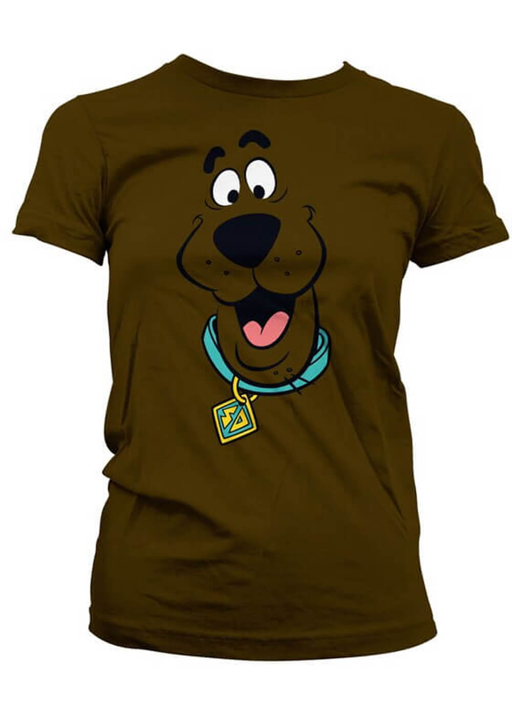 Retro Movies Scooby Doo Face Girly T-Shirt Braun –