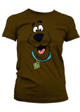 Retro Movies Scooby Doo Face Girly T-Shirt Braun