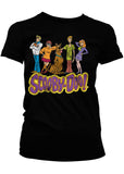 Retro Movies Scooby Doo Team Distressed Girly T-Shirt Schwarz