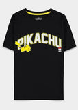 Retro Movies Pokémon Running Pika Girlie T-Shirt Schwarz