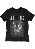 Retro Movies Herren Aliens Say Cheese T-Shirt Schwarz
