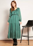 Smashed Lemon Hamam 70's Maxikleid Schwarz Emerald