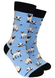Soctopus Siamese Cats Socken Blau