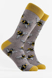 Soctopus Bumbling Around Bee Socken Grau