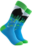 Soctopus Loch Ness Monster Nessie Socken Blau