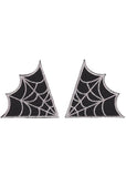 Sourpuss Spiderweb Collar Patch Set Silber