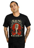 Steady Clothing Herren Sun Records Rockabilly Music T-Shirt Schwarz