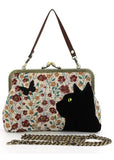 Succubus Bags Cat Butterfly Floral Kiss Lock Tasche