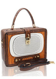 Succubus Bags Vintage Radio Tasche Braun