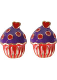 Succubus Cupcake Glossy Ohrstecker Rot