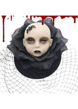 Succubus Fancy Halloween Doll's Head Fascinator Schwarz