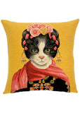 Succubus Home Frida Cat Kissenbezug Gelb