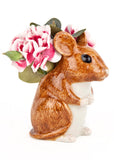 Succubus Home Animal Wood Mouse Vase Braun