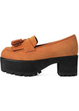 T.U.K Tassel Plateau Halbschuhe Oranje