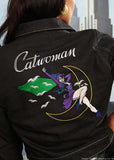 Unique Vintage x DC Comics Catwoman Jean Jacket Schwarz