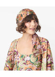 Unique Vintage Smak Parlour Floral Mod Paisley Schal Multi