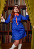 Unique Vintage x Scooby Doo Groovy 70's Kleid Blau