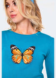 Voodoo Vixen Butterfly Jumper Blau